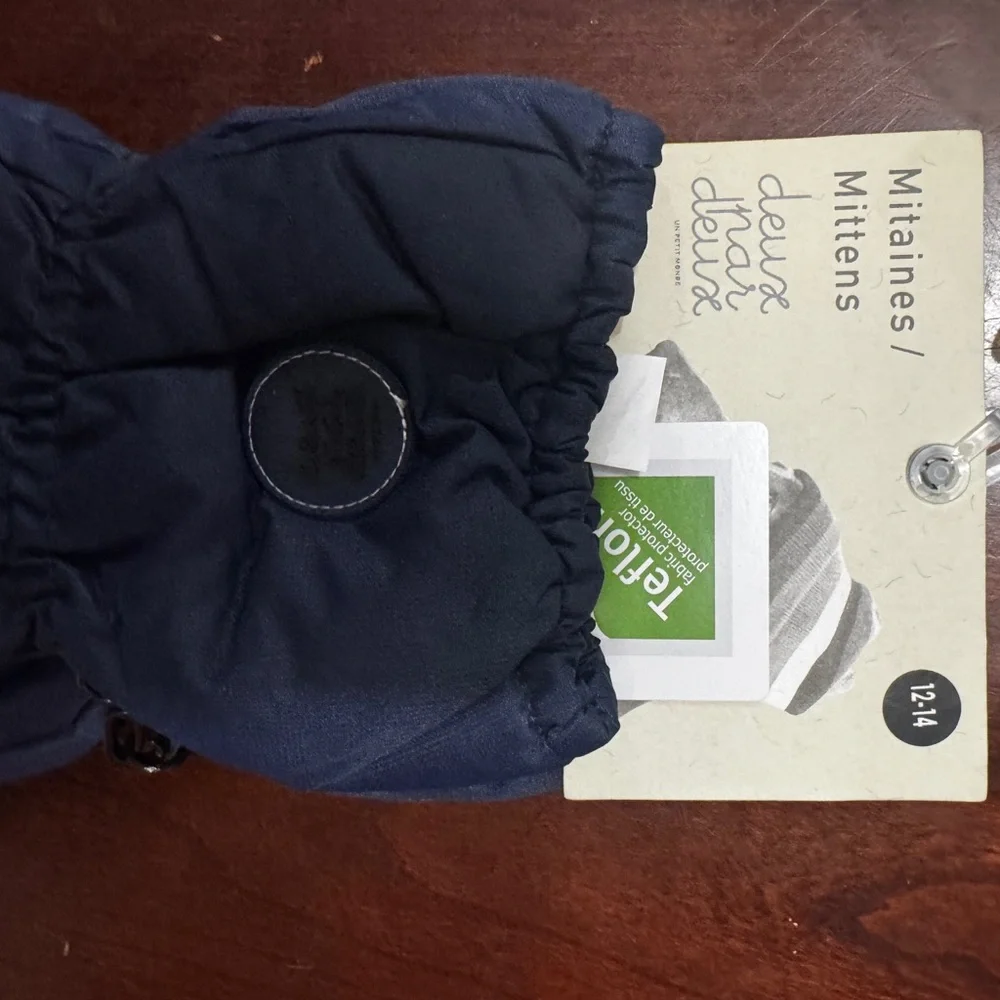 Deux par Deux Dark Blue Kids Mittens